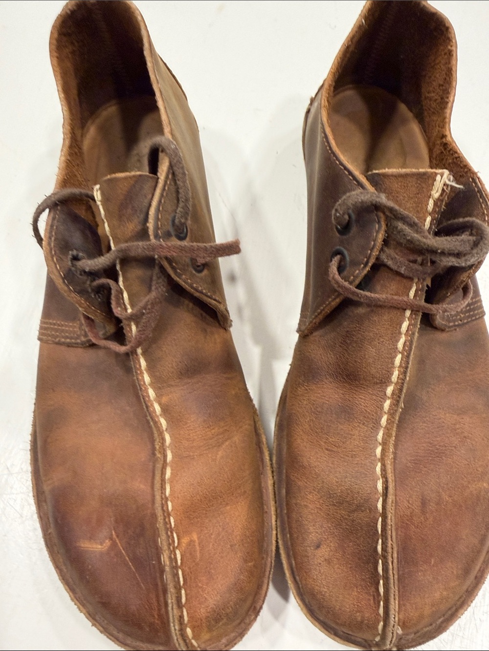 Clarks Men's Dark Brown Leather Chukka Boots - Picture 3 of 14